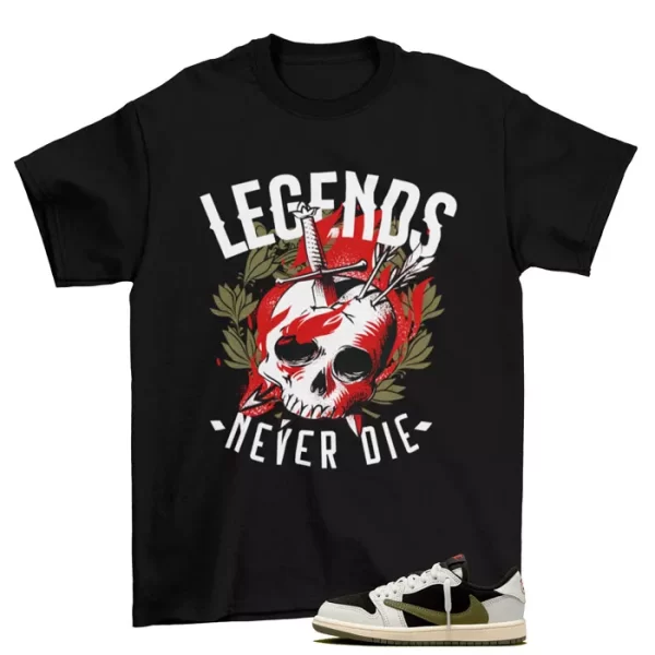 Legendary Shirt to Match Jordan 1 Retro Low OG Travis Scott Olive DZ4137-106 Jezsport.com