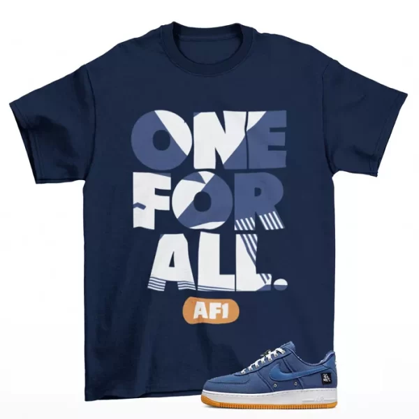 One For All Shirt to Match Air Force 1 Low West Coast FJ4434-491 Jezsport.com