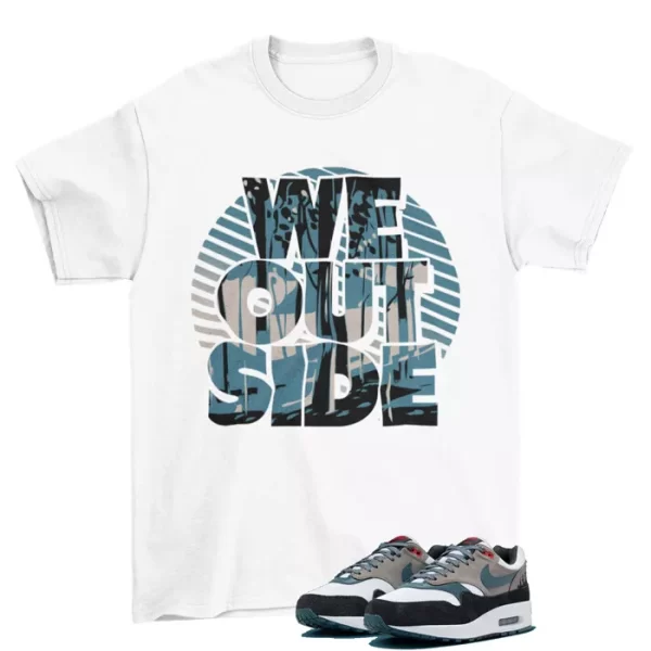 We Outside Shirt White to Match Air Max 1 PRM Escape Treeline FJ0698-100 Jezsport.com