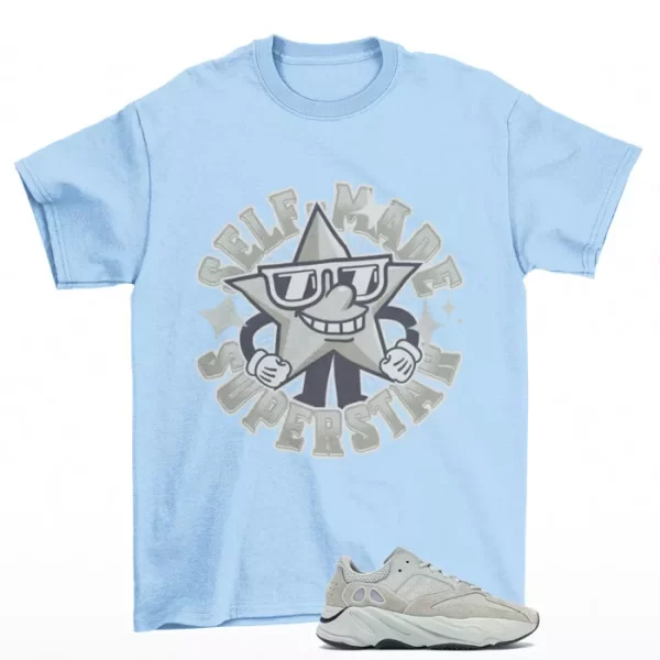 Superstar Sneaker Shirt Light Blue to Match Yeezy 700 Salt Jezsport.com