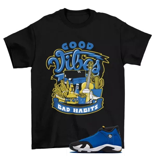 Vibes Shirt Black Laney to Match Jordan 14 Retro Laney 487471-407 Jezsport.com