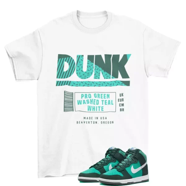 Box Label Dunk Shirt to Match Dunk High Athletic Club Pro Green DJ6152-300 Jezsport.com