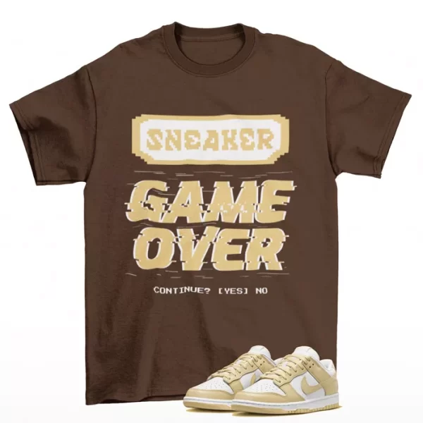 Game Over Dunk Shirt to Match Dunk Low Team Gold DV0833-100 Jezsport.com