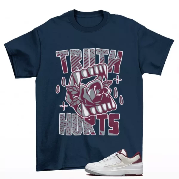 Truth Shirt Navy to Match Jordan 2 Retro Low Cherrywood DV9956-103 Jezsport.com