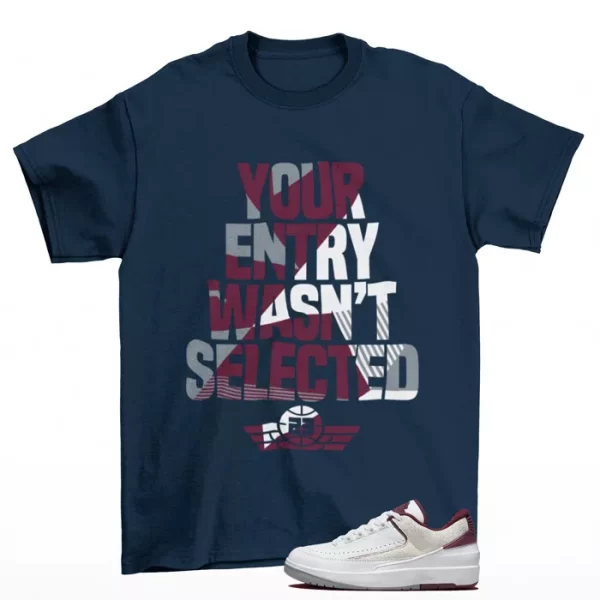 Sneaker Raflle Shirt Navy to Match Jordan 2 Retro Low Cherrywood DV9956-103 Jezsport.com