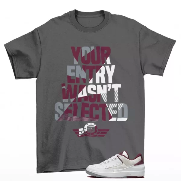 Sneaker Raflle Shirt Grey to Match Jordan 2 Retro Low Cherrywood DV9956-103 Jezsport.com