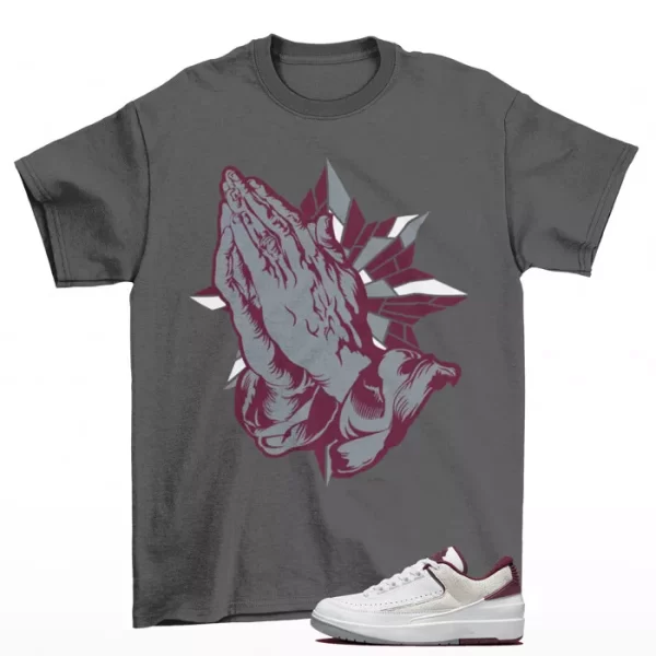 Blessed Shirt Grey to Match Jordan 2 Retro Low Cherrywood DV9956-103 Jezsport.com