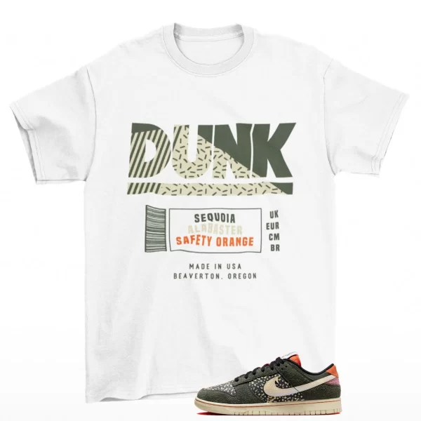 Box Label Dunk Shirt White to Match Dunk Low Fishing Rainbow Trout FN7523-300 Jezsport.com