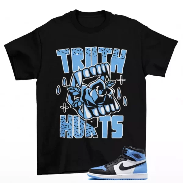 Truth Shirt Black to Match Jordan 1 Retro High OG UNC Toe DZ5485-400 Jezsport.com