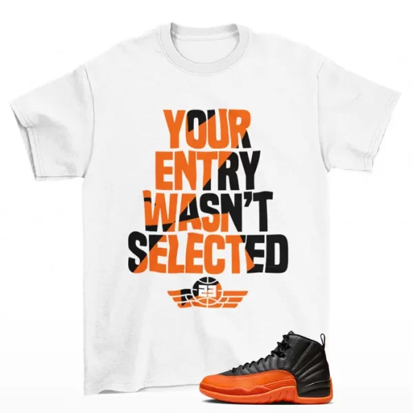 Sneaker Raffle Shirt to Match Jordan 12 Retro Brilliant Orange FD9101 081 Jezsport.com