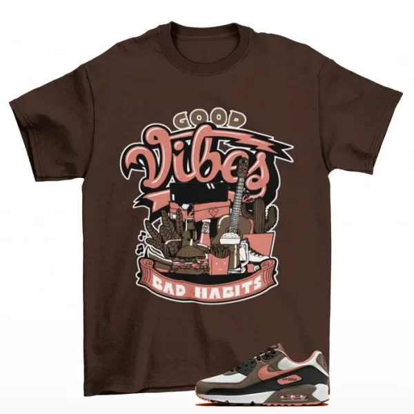 Vibes Shirt to Match Air Max 90 Ironstone Red Stardust DM0029 105 Jezsport.com