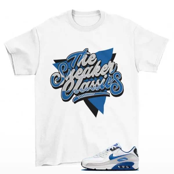 Classics Shirt White to Match Air Max 90 White Game Royal / FN6843-100 Jezsport.com