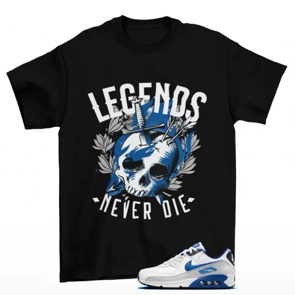 Legendary Shirt Black to Match Air Max 90 White Game Royal / FN6843-100 Jezsport.com