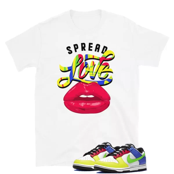 Spread Love Sneaker Shirt to Match Dunk Low Green Strike / White Jezsport.com