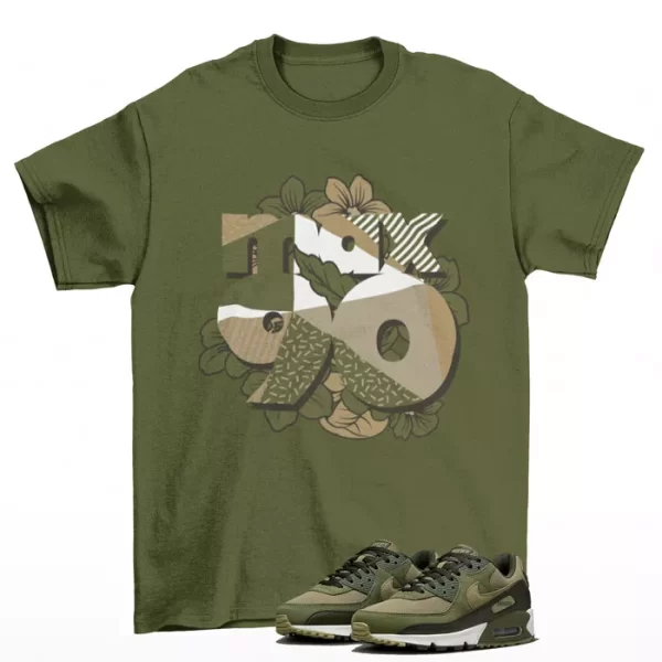 Floral 90 Shirt Olive to Match Air Max 90 Neutral Olive / DM0029-200 Jezsport.com