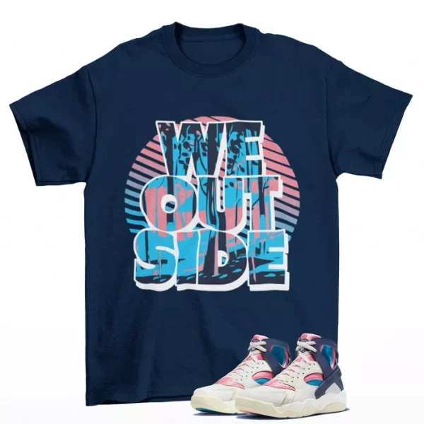 We Outside Shirt to Match Air Huarache Coral Chalk Laser Blue FD0183-102 Jezsport.com