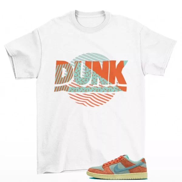 Sunset Sneaker Shirt to Match SB Dunk Low Orange Emerald Rise DV5429-800 Jezsport.com