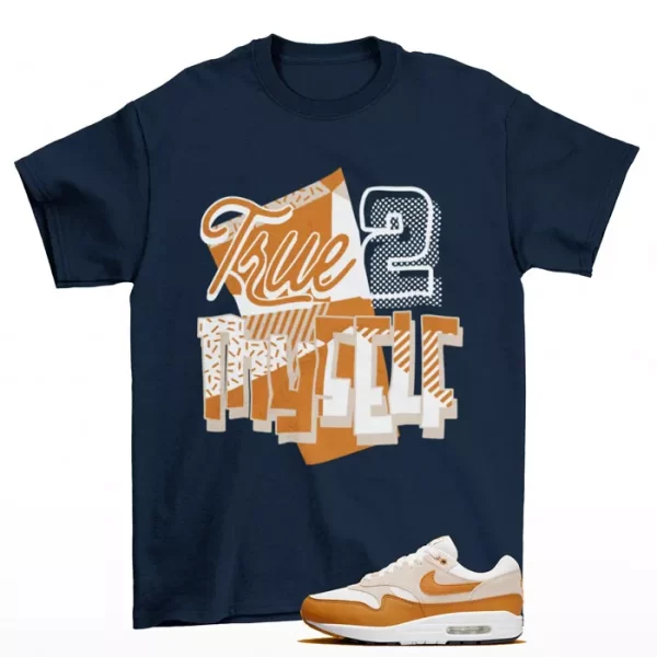 Stay True Shirt Navy to Match Air Max 1 Bronze DZ4549-110 Jezsport.com