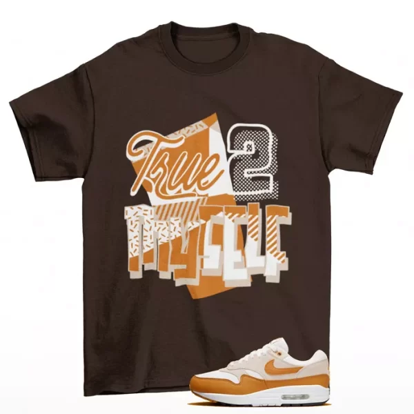 Stay True Shirt Brown to Match Air Max 1 Bronze DZ4549-110 Jezsport.com