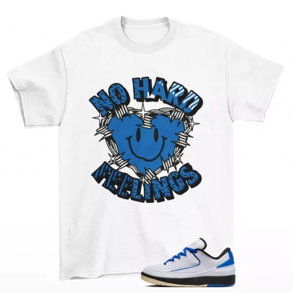 Feelings Shirt White to Match Jordan 2 Retro Low Varsity Royal DX4401-104 Jezsport.com