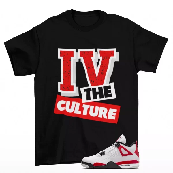 4 The Culture Red Cement Shirt to Match Jordan 4 Retro Red Cement DH6927-161 Jezsport.com