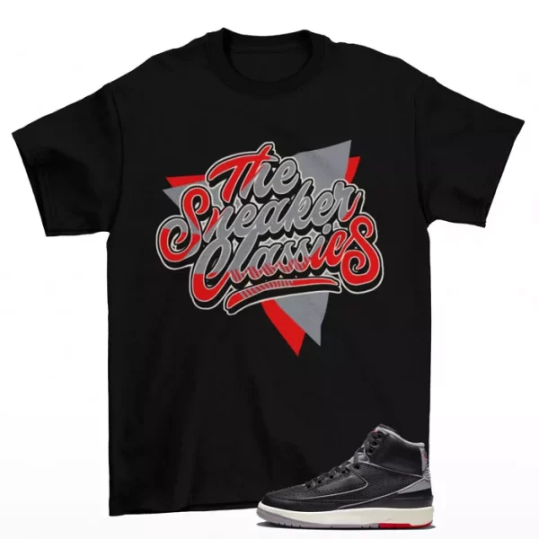 Sneaker Classic Shirt to Match Jordan 2 Retro Black Cement DR8884-001 Jezsport.com