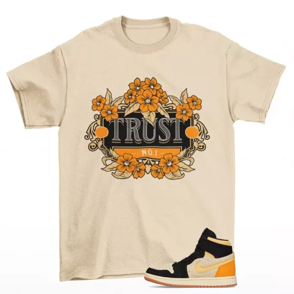 Trust Shirt Tan to Match Jordan 1 High Zoom CMFT Vivid Orange DV1307-100 Jezsport.com