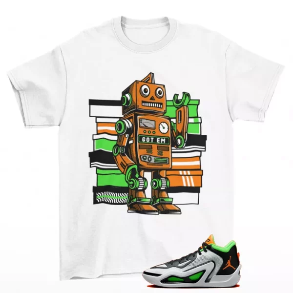 Sneaker Bot Shirt White to Match Jordan Tatum 1 Home Team DZ3324-108 Jezsport.com