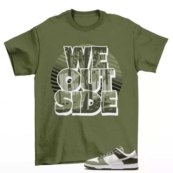 We Outside Shirt to Match Dunk Low Oil Green Cargo Khaki FN6882-100 Jezsport.com