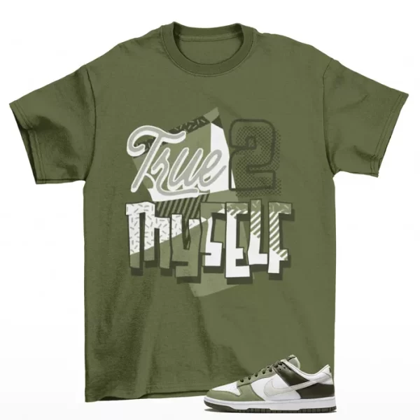 Stay True Shirt to Match Dunk Low Oil Green Cargo Khaki FN6882-100 Jezsport.com