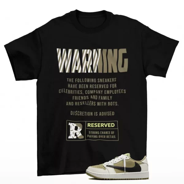 Reserved Shirt to Match Jordan 1 Retro Low Golf Travis Scott FZ3124-20 Jezsport.com