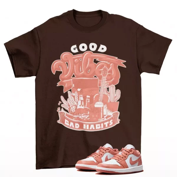 Sneaker Vibes Shirt to Match Jordan 1 Low Pink Salmon DC0774-080 Jezsport.com