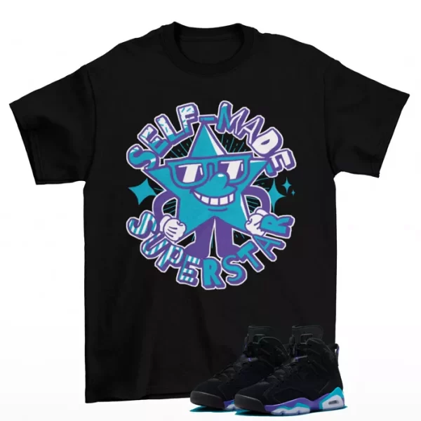 Superstar Aqua Shirt to Match Jordan 6 Retro Aqua CT8529-004 Jezsport.com