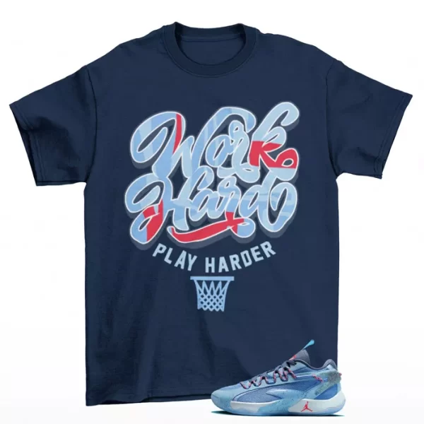 Play Harder Shirt Navy to Match Jordan Luka 2 Lake Bled DX9013-400 Jezsport.com