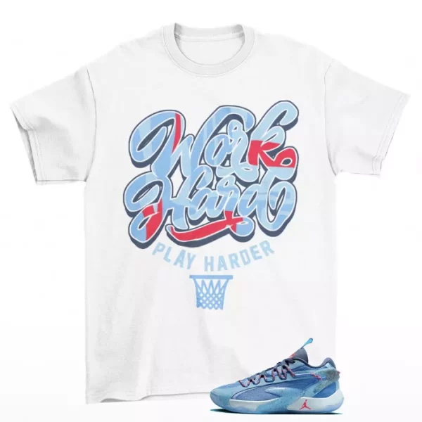 Play Harder Shirt White to Match Jordan Luka 2 Lake Bled DX9013-400 Jezsport.com