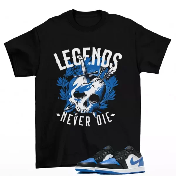 Legendary Royal Toe Shirt to Match Jordan 1 Low Royal Toe 553558-140 Jezsport.com