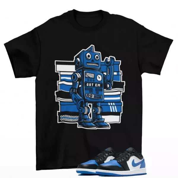 Sneaker Bot Royal Toe Shirt to Match Jordan 1 Low Royal Toe 553558-140 Jezsport.com