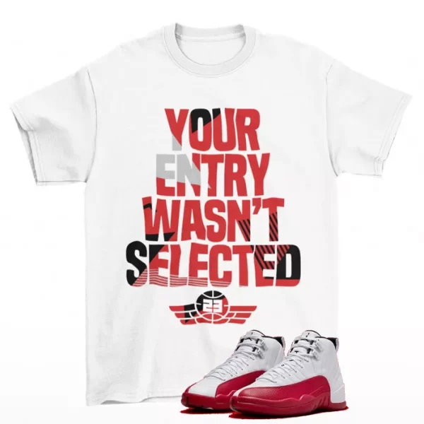 Sneaker Raffle Cherry Shirt White to Match Jordan 12 Retro Cherry CT8013-116 Jezsport.com