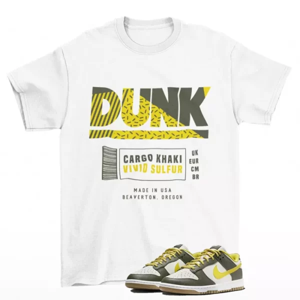 Box Label Shirt to Match Dunk Low Cargo Khaki FV3629-371 Jezsport.com