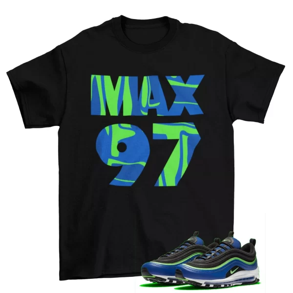 Max 97 Shirt to Match Air Max 97 Blue Neon Hyper Blue Green Strike Jezsport.com