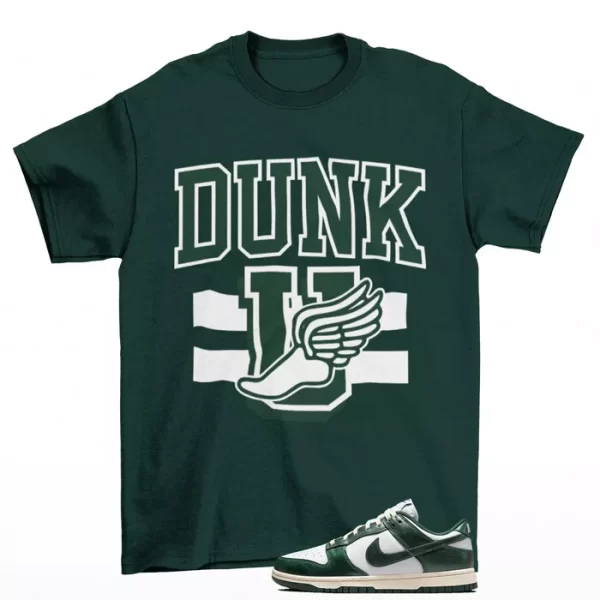 Dunk University Shirt to Match Dunk Low Vintage Green DQ8580-100 Jezsport.com