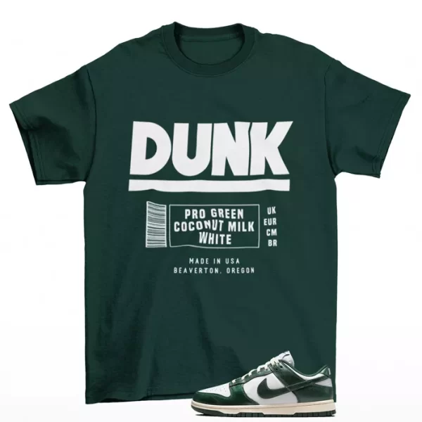 Box Label Shirt to Match Dunk Low Vintage Green DQ8580-100 Jezsport.com