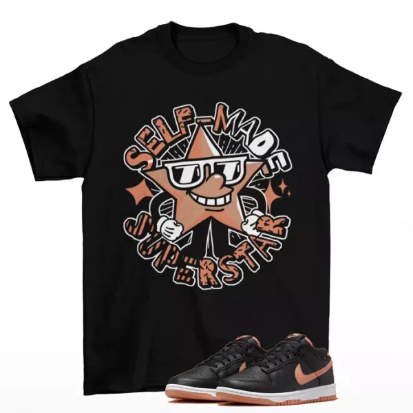 Superstar Shirt to Match Dunk Low Black Amber Brown DV0831-004 Jezsport.com