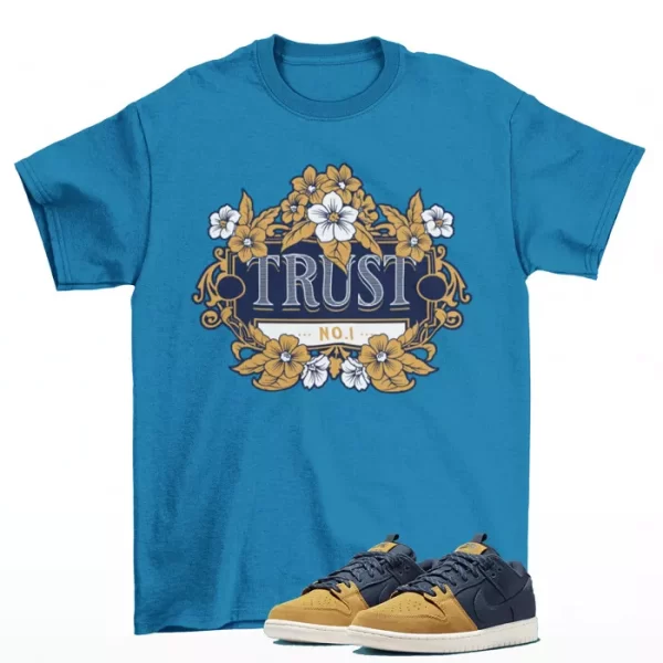 Trust Shirt to Match SB Dunk Low PRM Desert Ochre Navy DX6775-400 Jezsport.com