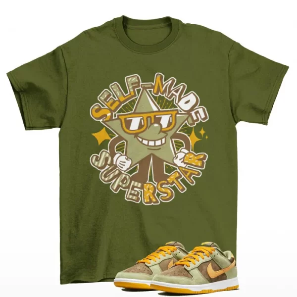 Superstar Shirt to Match Dunk Low Dusty Olive DH5360-300 Jezsport.com