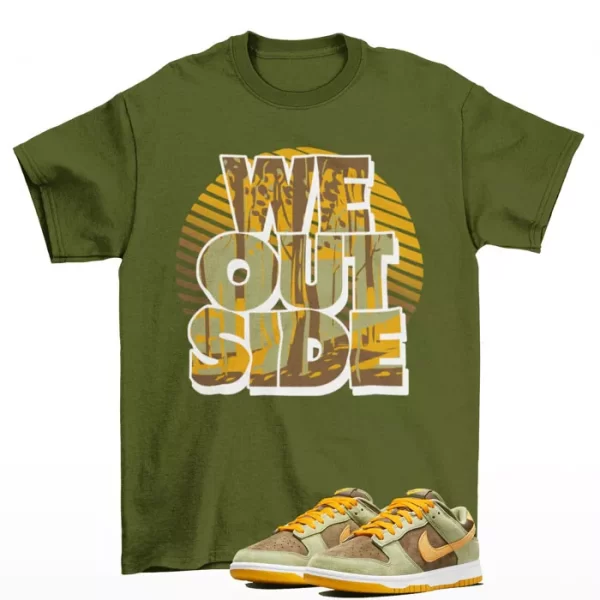 We Outside Shirt to Match Dunk Low Dusty Olive DH5360-300 Jezsport.com