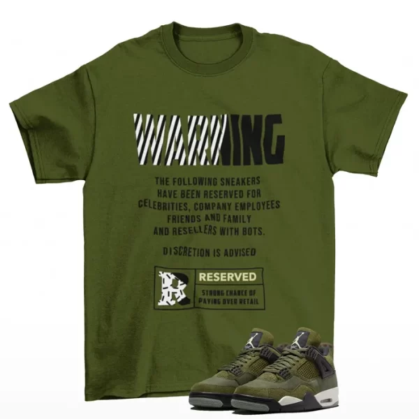 Reserved Olive Shirt to Match Jordan 4 Craft Medium Olive FB9927-200 Jezsport.com