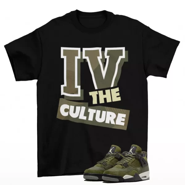 For The Culture Shirt to Match Jordan 4 Craft Medium Olive FB9927-200 Jezsport.com