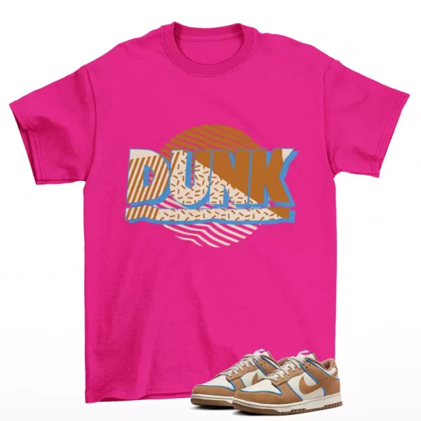 Sunset Sneaker Shirt Pink to Match Dunk Low Light British Tan FN5825-100 Jezsport.com