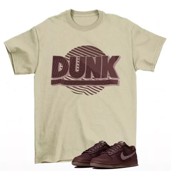 Sunset Shirt Tan to Match Dunk Low Premium Burgundy Crush FB8895-600 Jezsport.com